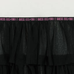 Guess-Teen Girls White & Black Cotton Dress | Childrensalon Outlet