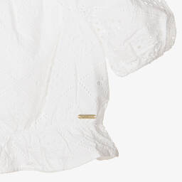 Guess-Teen Girls White Broderie Anglaise Blouse | Childrensalon Outlet