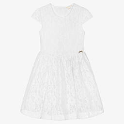 Guess-Белое кружевное платье с цветочным узором | Childrensalon Outlet