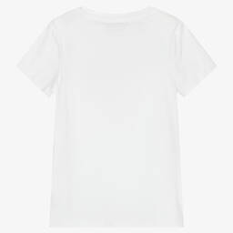 Guess-Белая футболка для девочек-подростков | Childrensalon Outlet