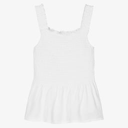 Guess-Белый топ из вискозы для девочек-подростков | Childrensalon Outlet