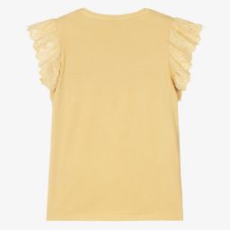 Guess-Желтая футболка для девочек-подростков | Childrensalon Outlet