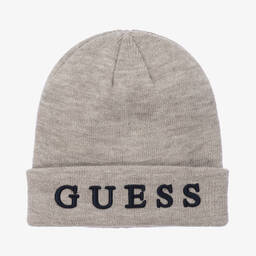 Guess-Teen Grey Wool Beanie | Childrensalon Outlet