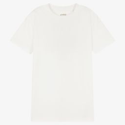 Guess-Teen Ivory Logo T-Shirt | Childrensalon Outlet