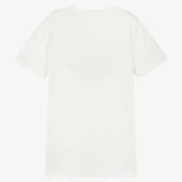 Guess-Teen Ivory Logo T-Shirt | Childrensalon Outlet