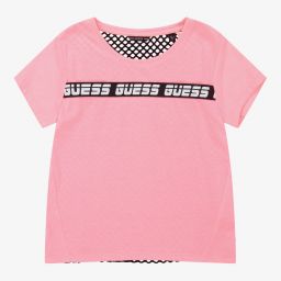 Guess-Teen Pink Cotton T-Shirt | Childrensalon Outlet