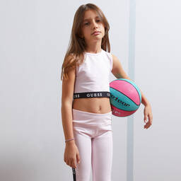 Guess-Teen Pink Logo Leggings | Childrensalon Outlet