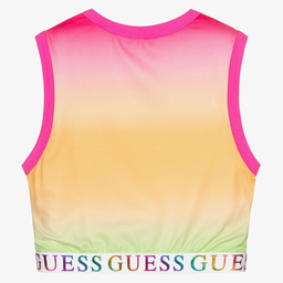 Guess-Teen Pink Ombré Crop Top | Childrensalon Outlet