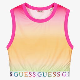 Guess-Teen Pink Ombré Crop Top | Childrensalon Outlet