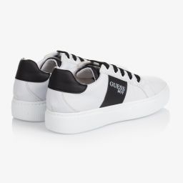Guess-Teen White Lace-Up Trainers | Childrensalon Outlet