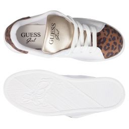 Guess-Teen White Logo Trainers | Childrensalon Outlet