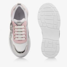 Guess-Teen White & Pink Trainers | Childrensalon Outlet