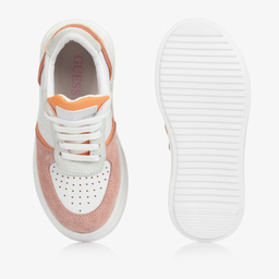 Guess-Teen White & Pink Trainers | Childrensalon Outlet