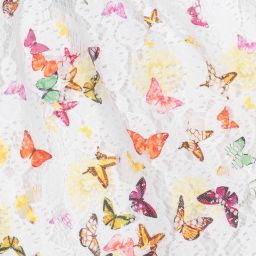 Guess-White Butterfly Print Dress Set | Childrensalon Outlet