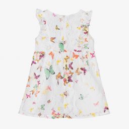 Guess-White Butterfly Print Dress Set | Childrensalon Outlet
