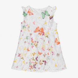 Guess-White Butterfly Print Dress Set | Childrensalon Outlet
