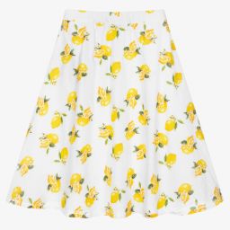 Guess-Белая юбка с желтыми лимонами | Childrensalon Outlet