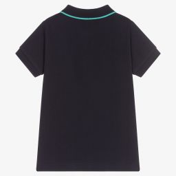 Hackett Aston Martin Racing-Blue Cotton Logo Polo Shirt | Childrensalon Outlet