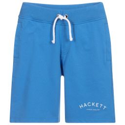 Hackett London-Boys Blue Cotton Jersey Shorts | Childrensalon Outlet