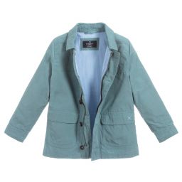 هاكيت London-معطف بولي قطن تويل لون أخضر للأولاد | Childrensalon Outlet