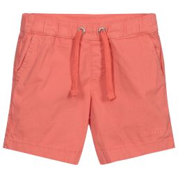 Hackett London-Coral Pink Cotton Shorts  | Childrensalon Outlet