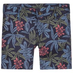 Hackett London-Navy Blue Cotton Shorts | Childrensalon Outlet