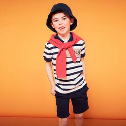 هاكيت London-Red Cotton Logo Sweater | Childrensalon Outlet
