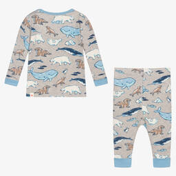 هاتلي-بيجاما قطن عضوي لون رمادي للمواليد | Childrensalon Outlet