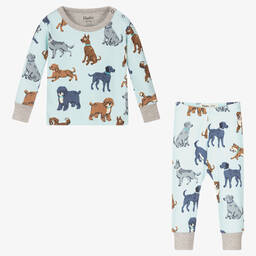 هاتلي-بيجاما قطن عضوي لون أزرق أكوا للمواليد | Childrensalon Outlet