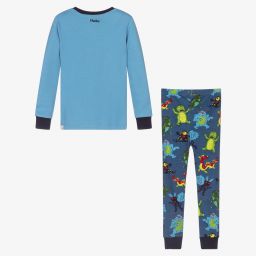 Hatley-Blue Dino Cotton Pyjamas | Childrensalon Outlet