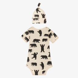 Hatley-Blue & Ivory Cotton Bodyvest & Hat Set | Childrensalon Outlet