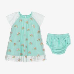 Hatley-Blue Jersey & Tulle Dress Set | Childrensalon Outlet