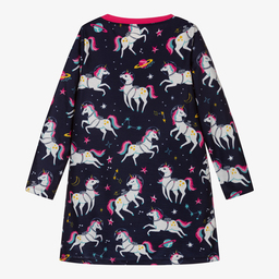 هاتلي-قميص نوم جيرسي لون كحلي بطبعة وحيد القرن | Childrensalon Outlet