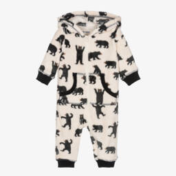 Hatley-Boy's Ivory Cozy Bear Romper | Childrensalon Outlet