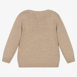 Hatley-Boys Beige Knitted Bear Sweater | Childrensalon Outlet