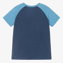 Hatley-Boys Blue Cotton Dinosaur T-Shirt | Childrensalon Outlet