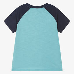 Hatley-Boys Blue Cotton Forest Animal T-Shirt | Childrensalon Outlet