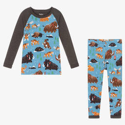 Hatley-Boys Blue Cotton Pyjamas | Childrensalon Outlet