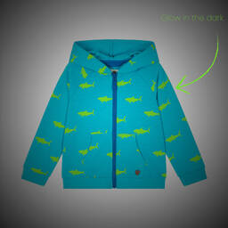 Hatley-Boys Blue Cotton Shark Zip-Up Hoodie | Childrensalon Outlet