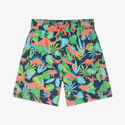 Hatley-Boys Blue Dino Jungle Swim Shorts (UPF50+) | Childrensalon Outlet