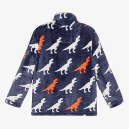 Hatley-Boys Blue Fleece Dinosaur Zip-Up Top | Childrensalon Outlet