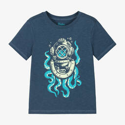 Hatley-Boys Blue Graphic Print Cotton T-Shirt | Childrensalon Outlet
