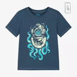 Hatley-Boys Blue Graphic Print Cotton T-Shirt | Childrensalon Outlet