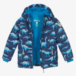 Hatley-Boys Blue Imagine Dinos Puffer Coat | Childrensalon Outlet