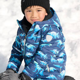 Hatley-Boys Blue Imagine Dinos Puffer Coat | Childrensalon Outlet
