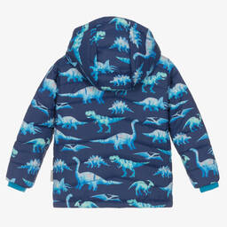 Hatley-Boys Blue Imagine Dinos Puffer Coat | Childrensalon Outlet
