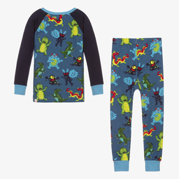 Hatley-Boys Blue Monster Pyjamas | Childrensalon Outlet