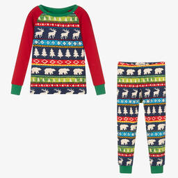 Hatley-Boys Blue Painted Fair Isle Pyjamas | Childrensalon Outlet