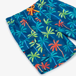 Hatley-Boys Blue Palm Tree Swim Shorts (UPF50+) | Childrensalon Outlet
