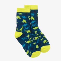 هاتلي-Boys Blue Real Dinos Rain Boots & Socks | Childrensalon Outlet